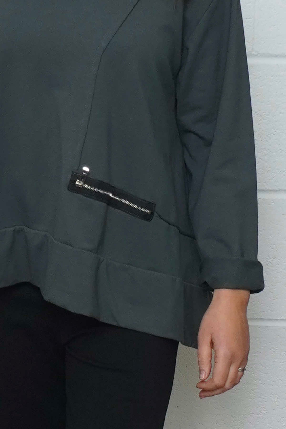 Laurissa Cotton Top Charcoal