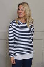 Capricia Stripe Top Navy Navy - Capricia Stripe Top Navy