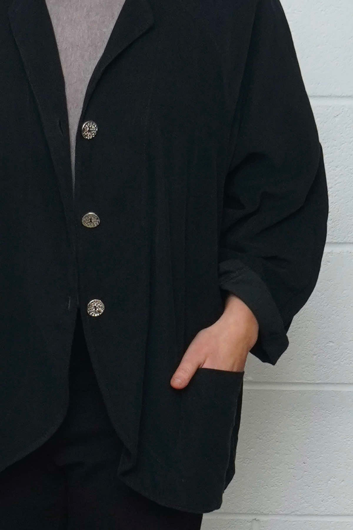 Leila Needlecord Jacket Black