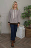 Selena Stripe Hooded Top Cocoa