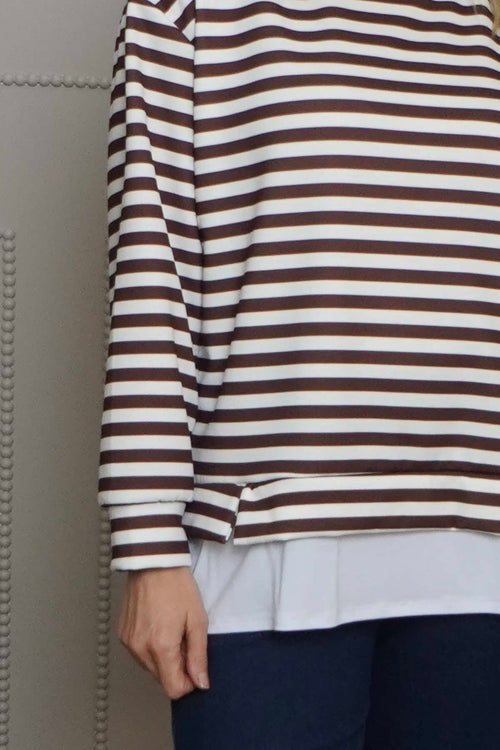 Capricia Stripe Top Cocoa - Image 3