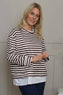 Capricia Stripe Top Cocoa