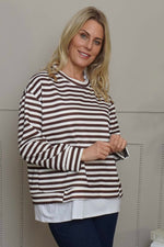 Capricia Stripe Top Cocoa Cocoa - Capricia Stripe Top Cocoa