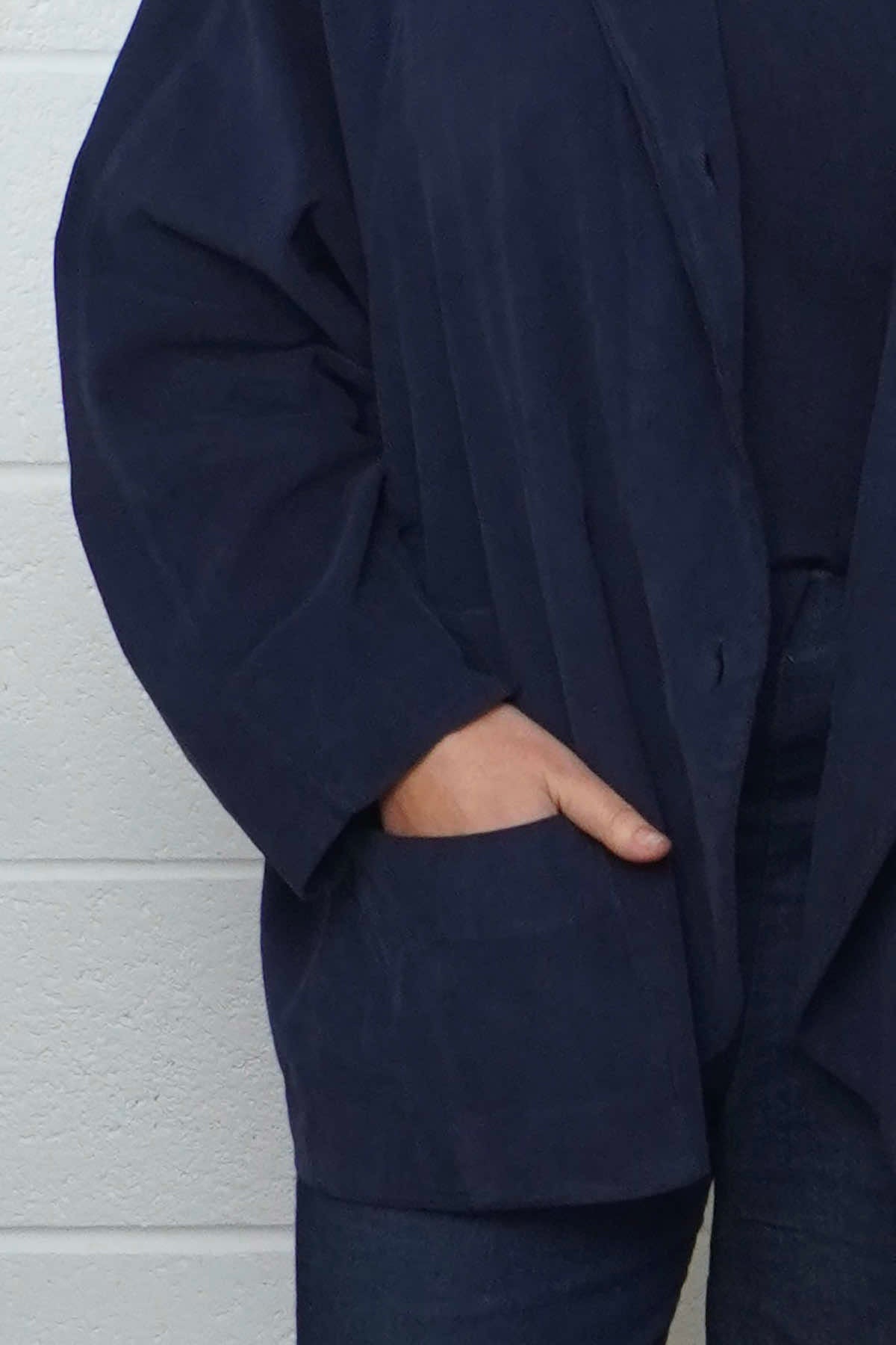 Leila Needlecord Jacket Navy