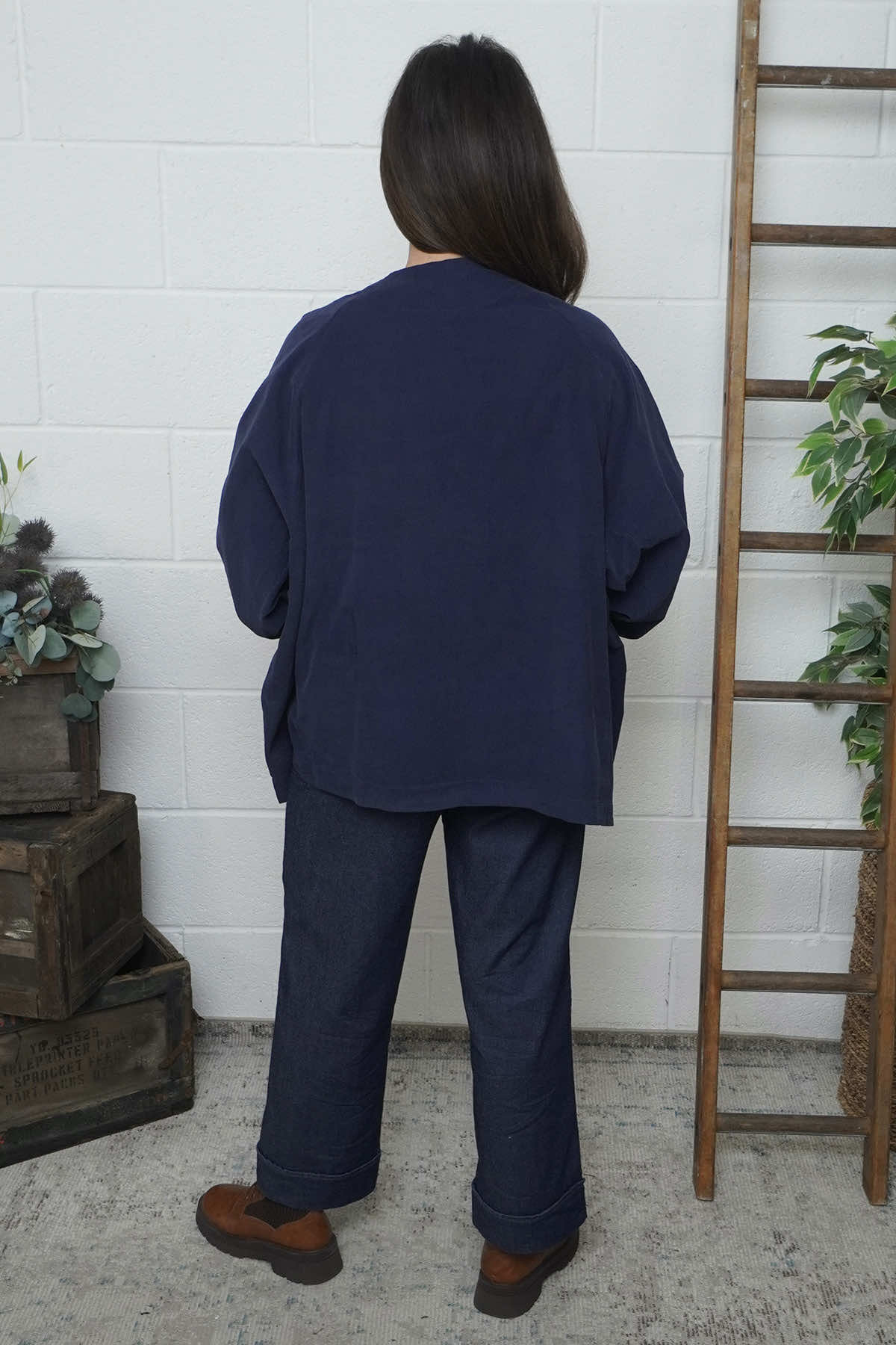 Leila Needlecord Jacket Navy