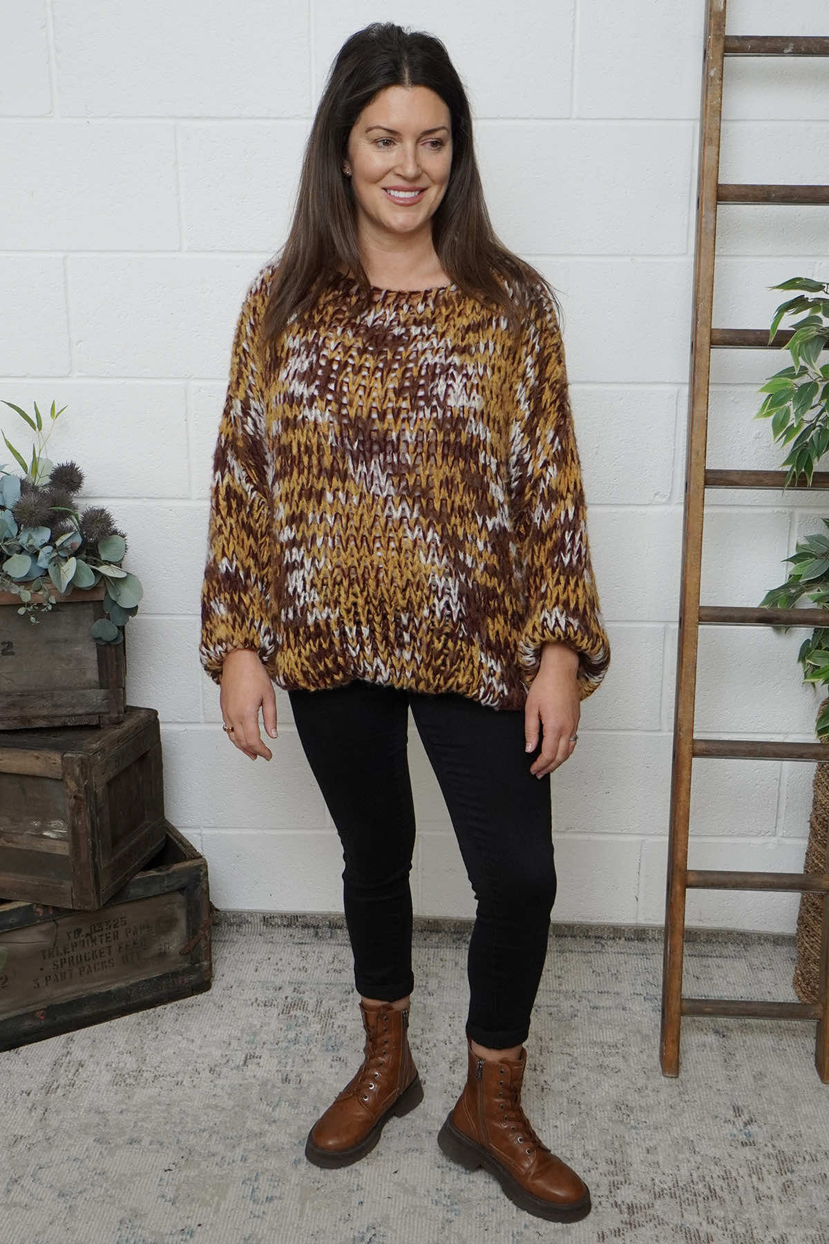 Leatrice Knitted Jumper Nutmeg