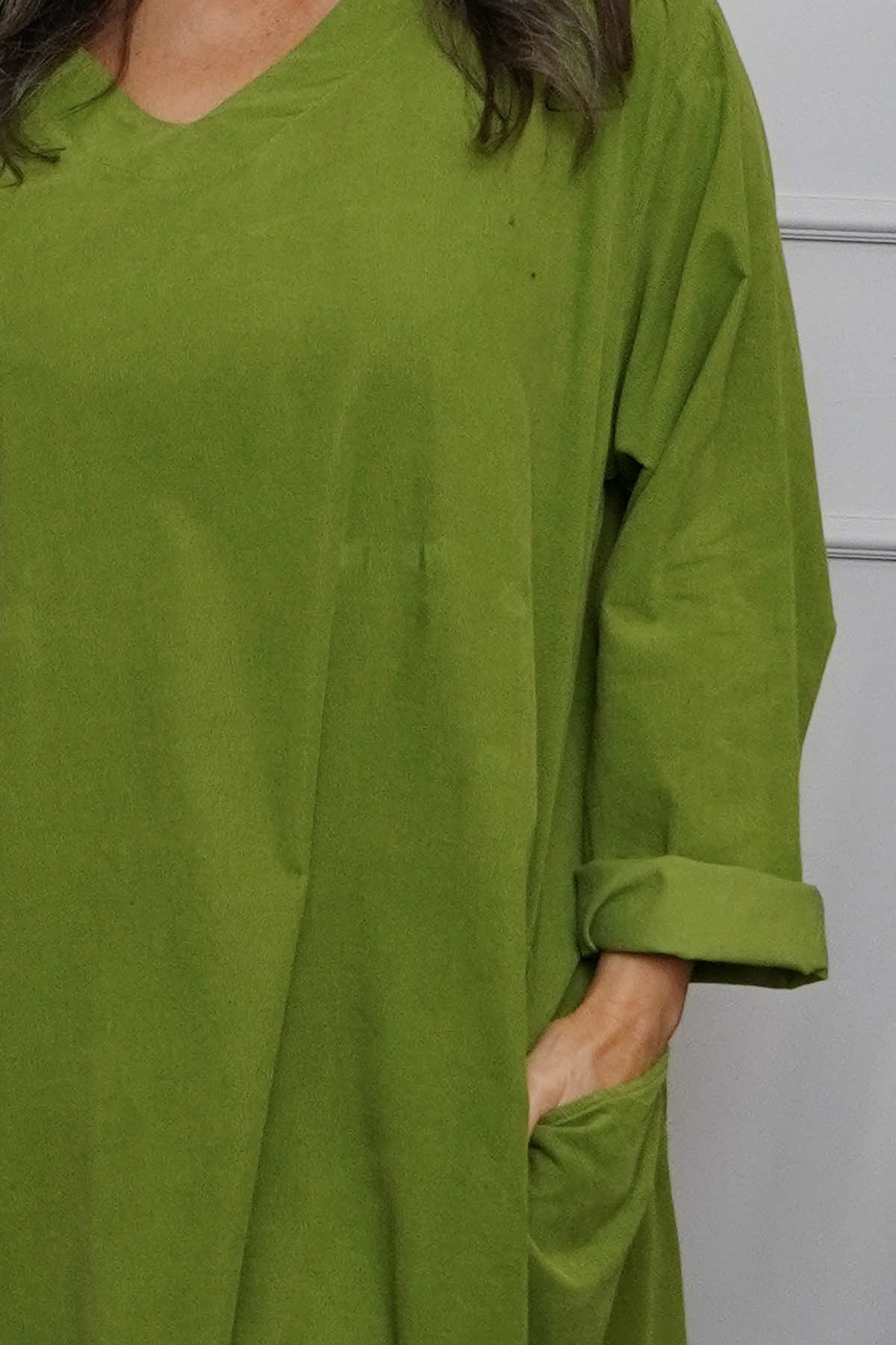 Cerys Cord Pocket Dress Olive