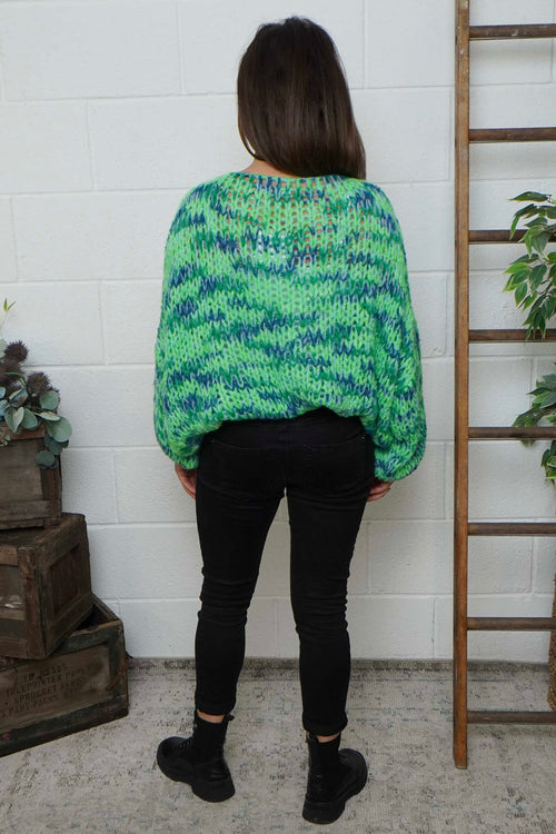 Leatrice Knitted Jumper Green - Image 4