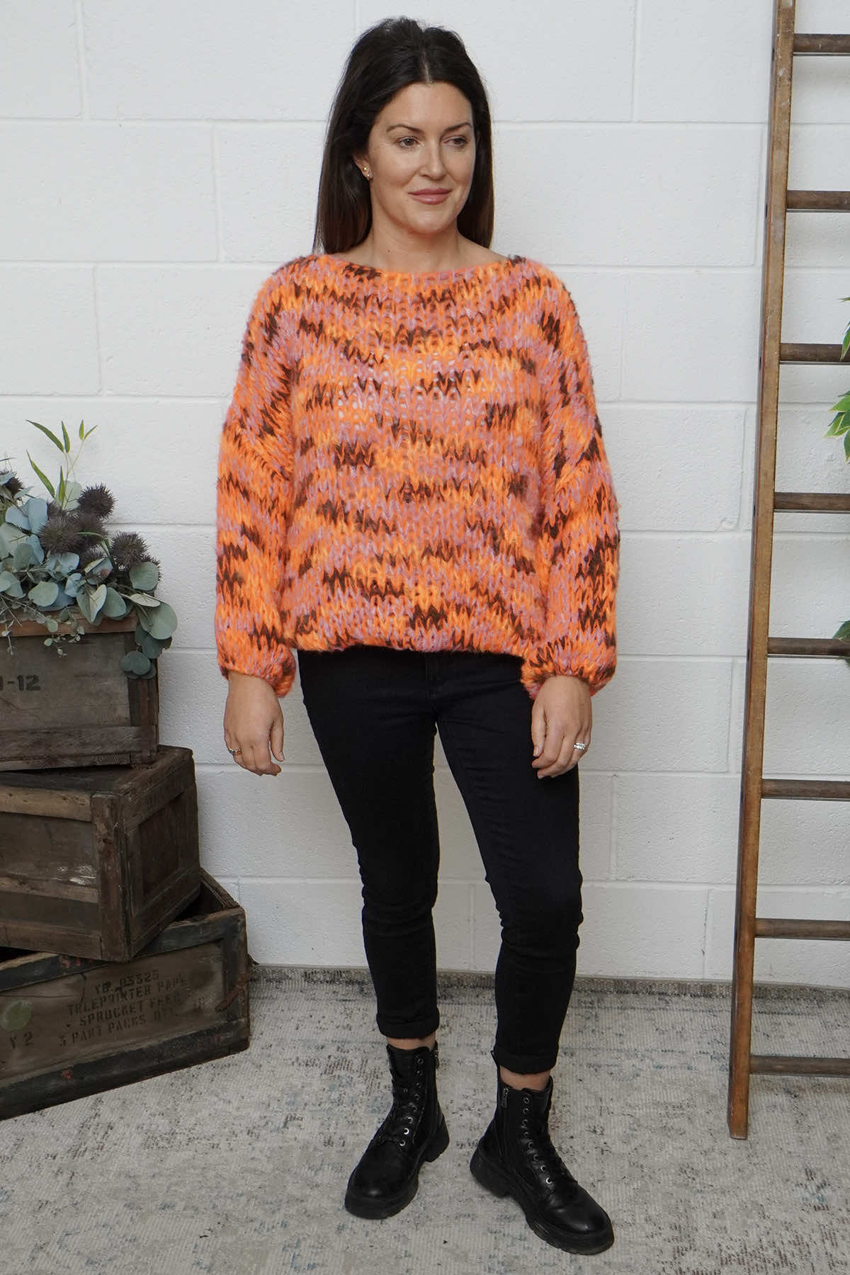Leatrice Knitted Jumper Orange