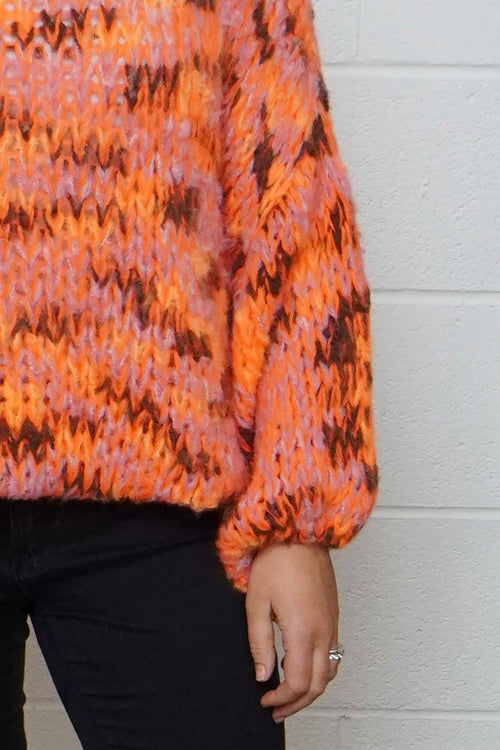 Leatrice Knitted Jumper Orange - Image 3