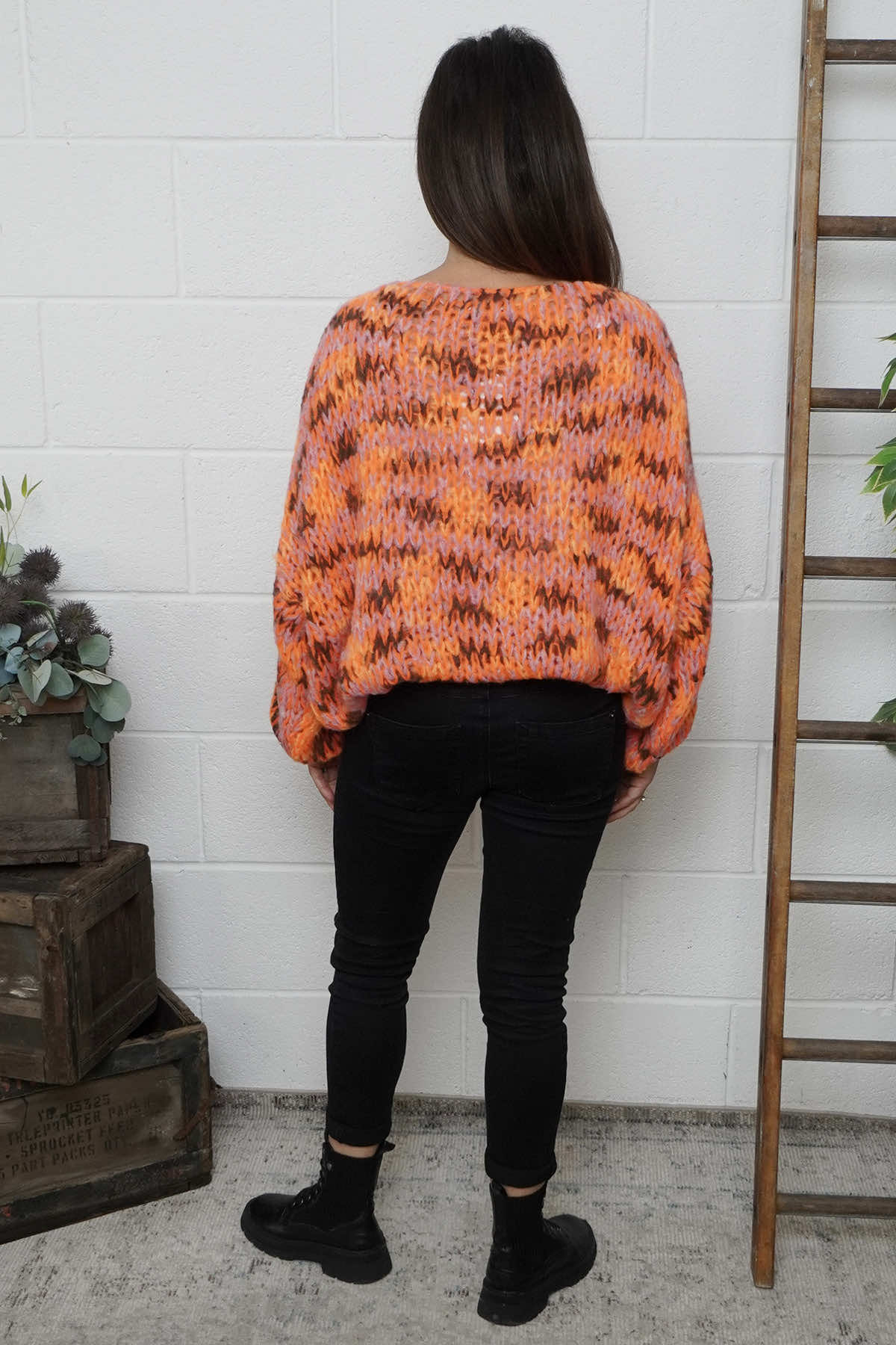 Leatrice Knitted Jumper Orange