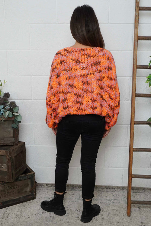 Leatrice Knitted Jumper Orange - Image 4
