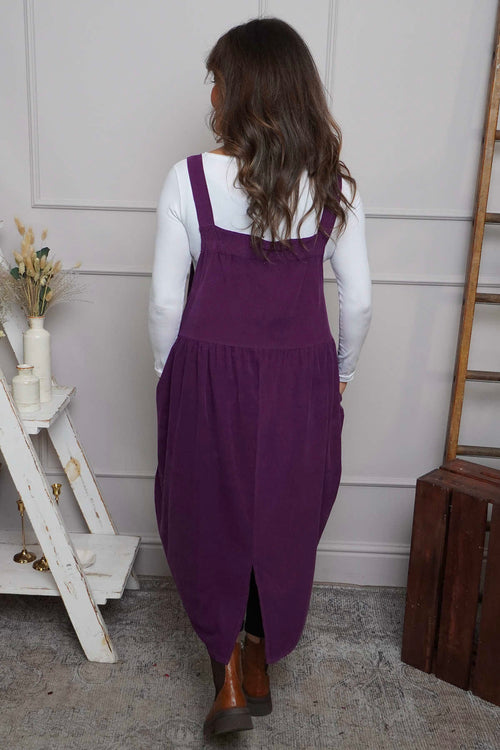 Meredith Needlecord Pinafore Purple - Image 4