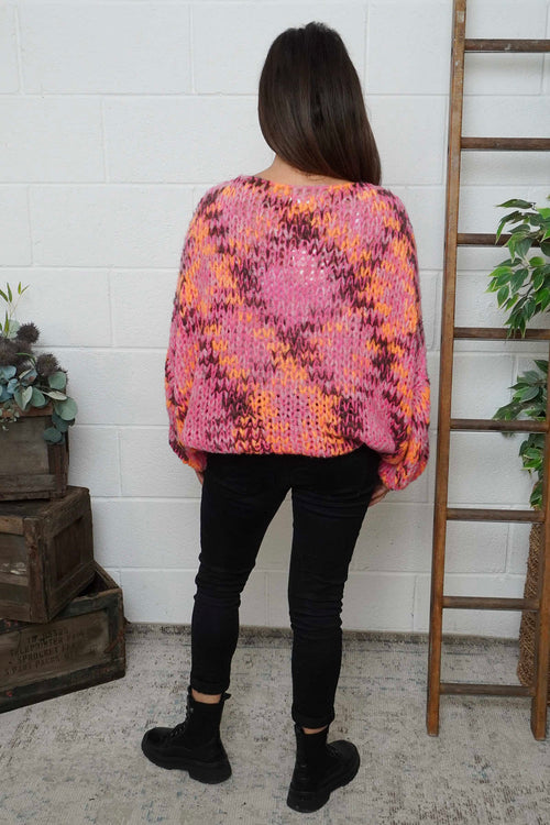 Leatrice Knitted Jumper Fuchsia - Image 4