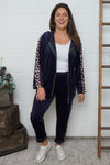 Phillida Leopard Trousers Navy