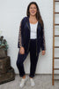 Phillida Leopard Trousers Navy