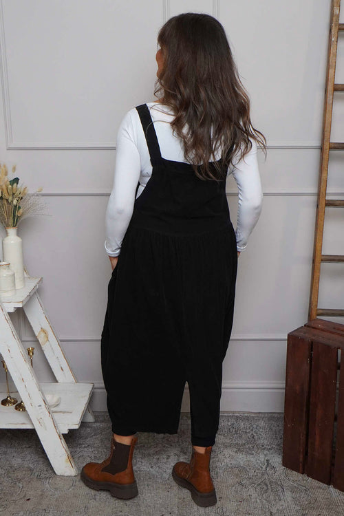 Meredith Needlecord Pinafore Black - Image 4