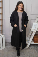 Santina Coat Black Black - Santina Coat Black