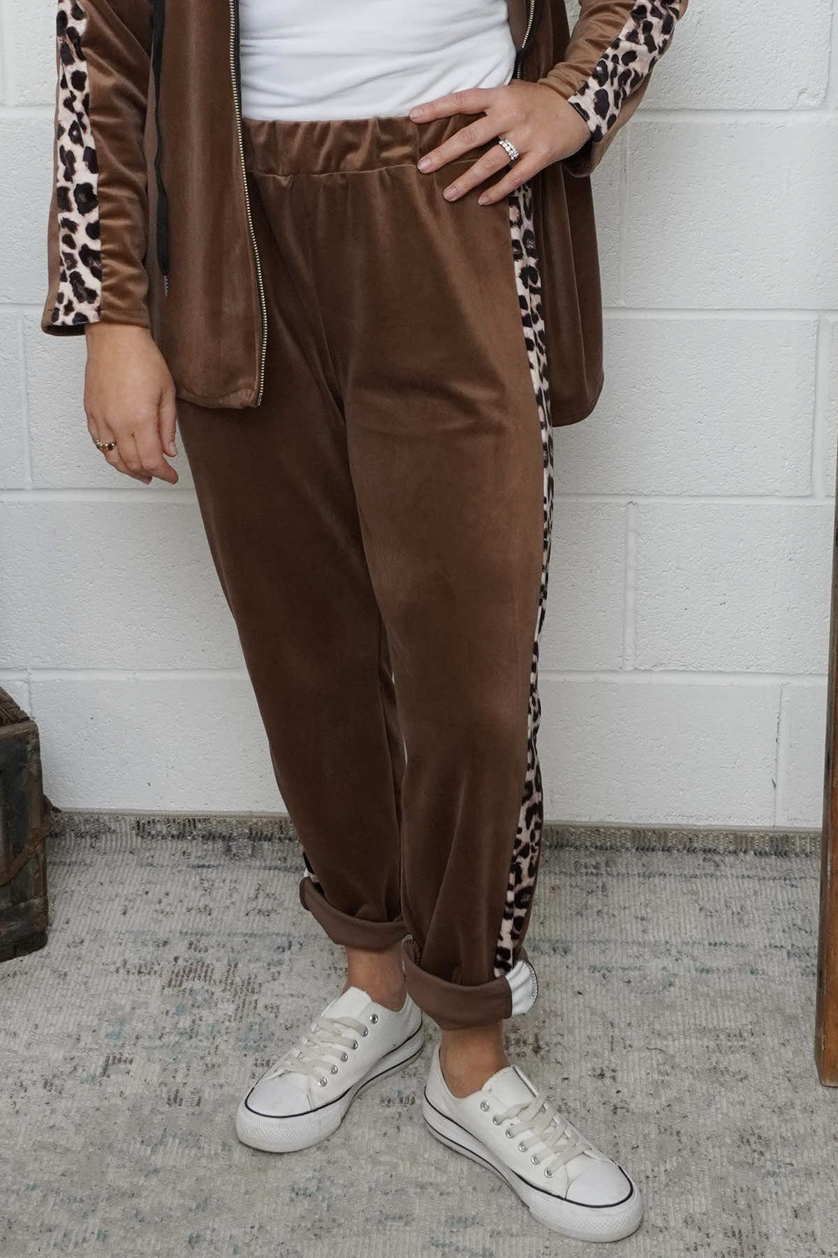 Phillida Leopard Trousers Nutmeg