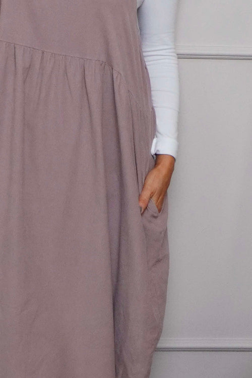 Meredith Needlecord Pinafore Mauve - Image 3