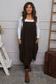 Meredith Needlecord Pinafore Cocoa