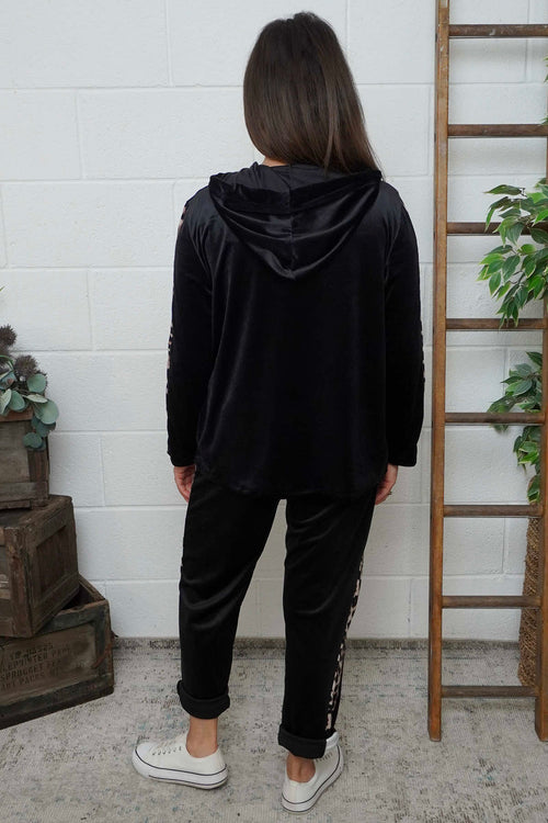 Phillida Leopard Trousers Black - Image 4