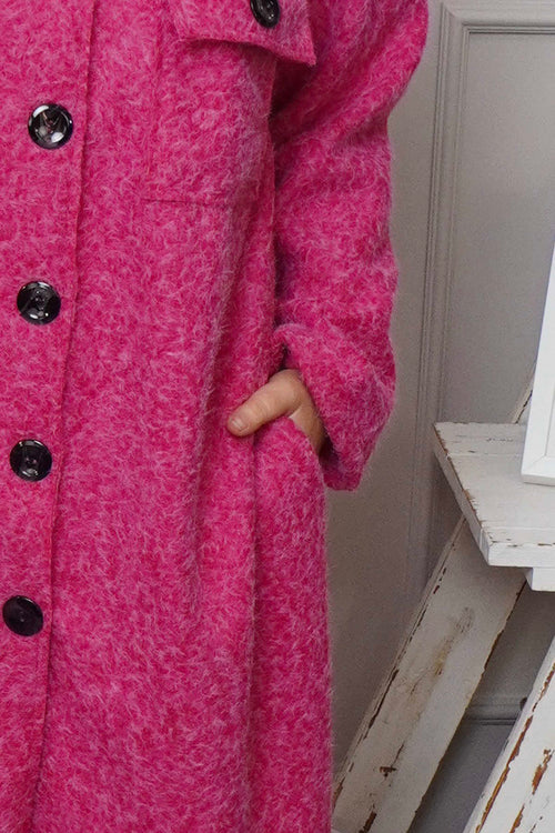 Chrysanta Coat Fuchsia - Image 3