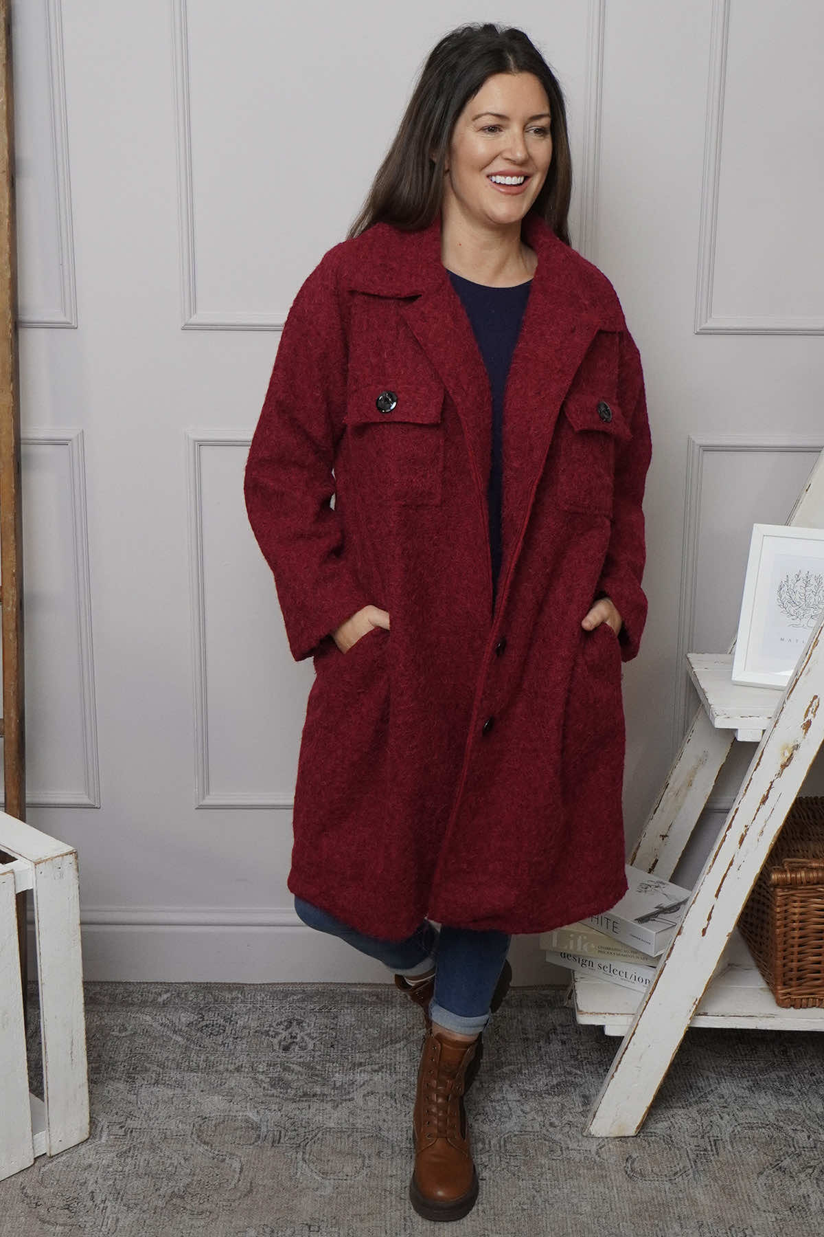 Chrysanta Coat Wine