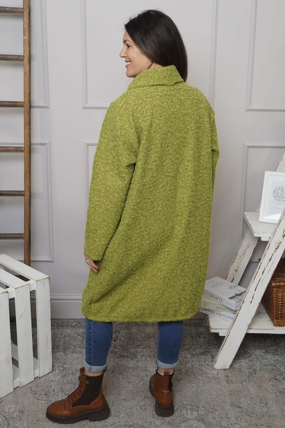 Chrysanta Coat Green