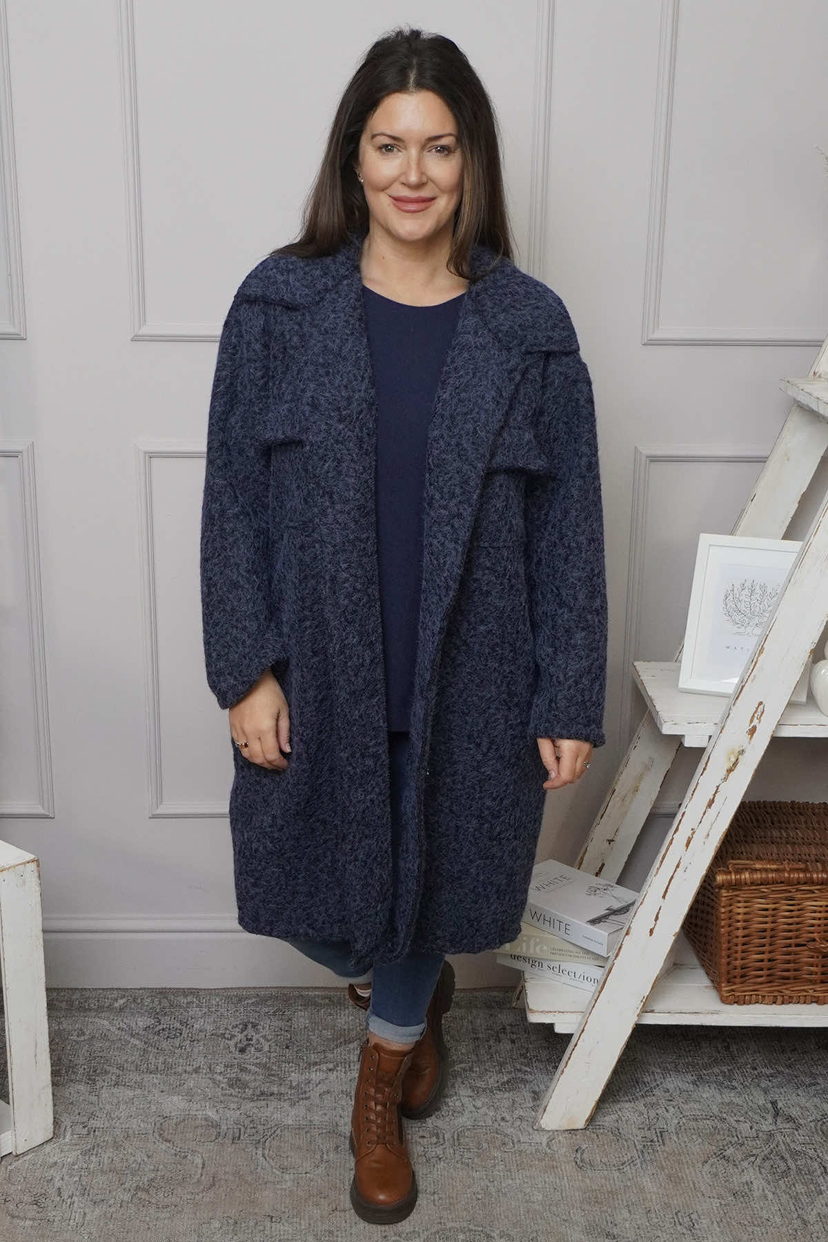 Chrysanta Coat Navy