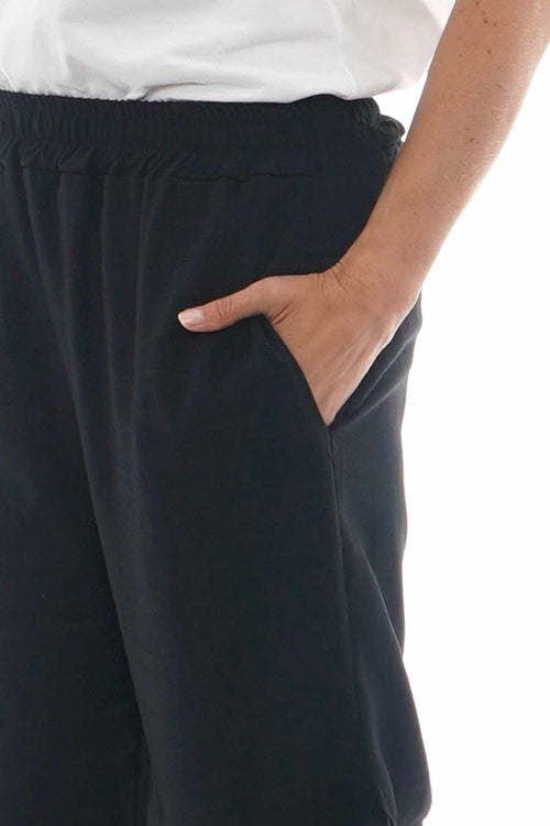 Macie Tie Leg Linen Trousers Black - Image 4