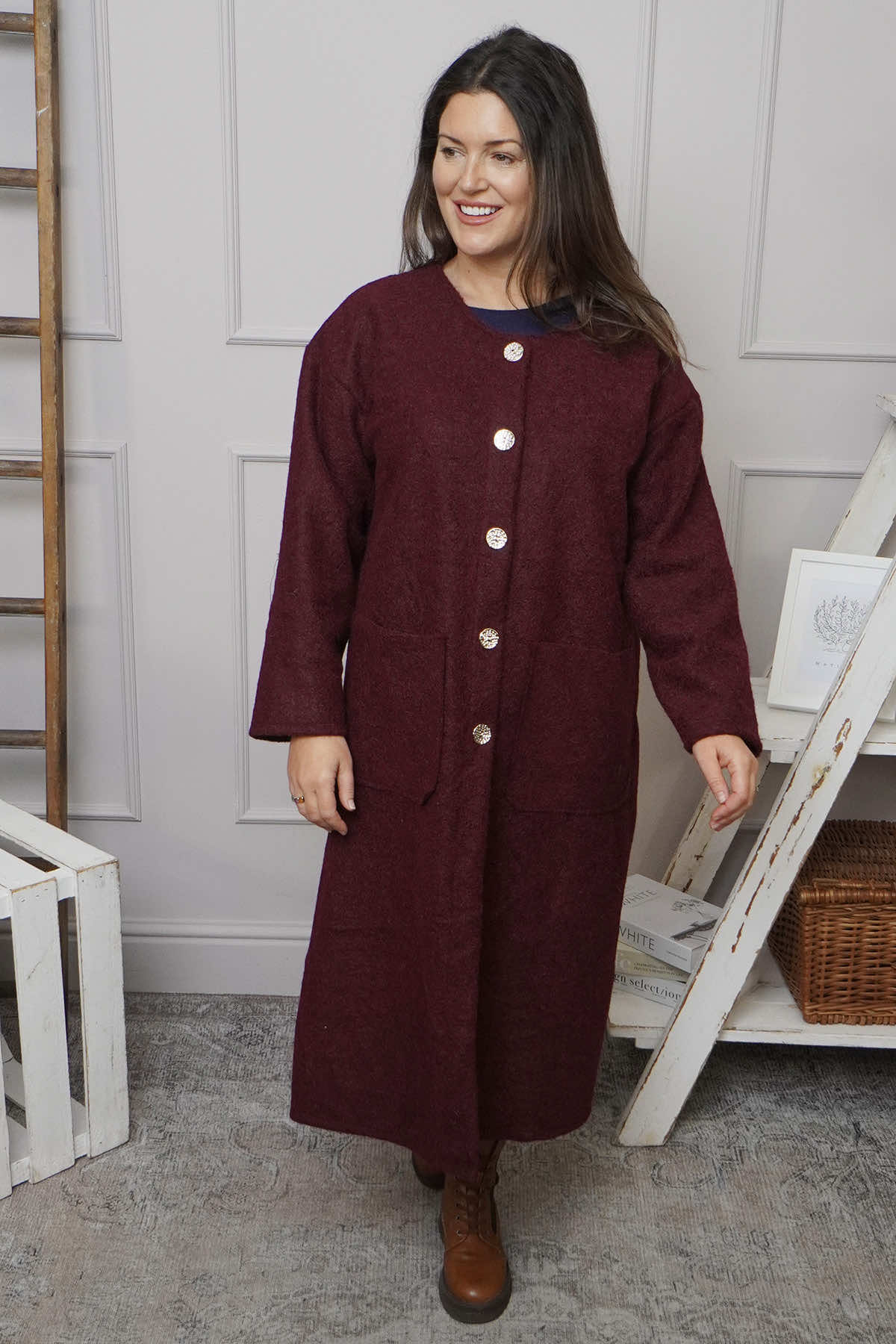 Santina Coat Wine
