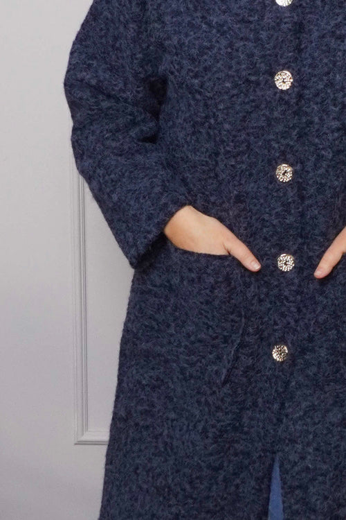 Santina Coat Navy - Image 3