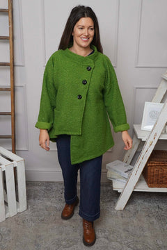 Shona Boucle Jacket Green