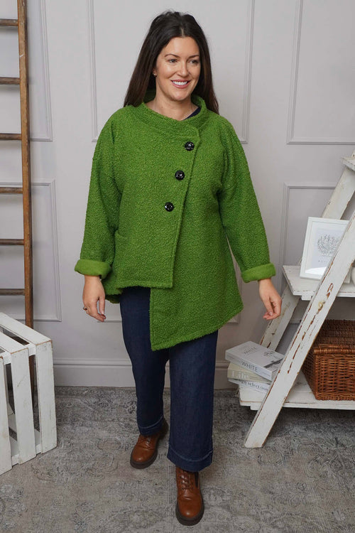 Shona Boucle Jacket Green