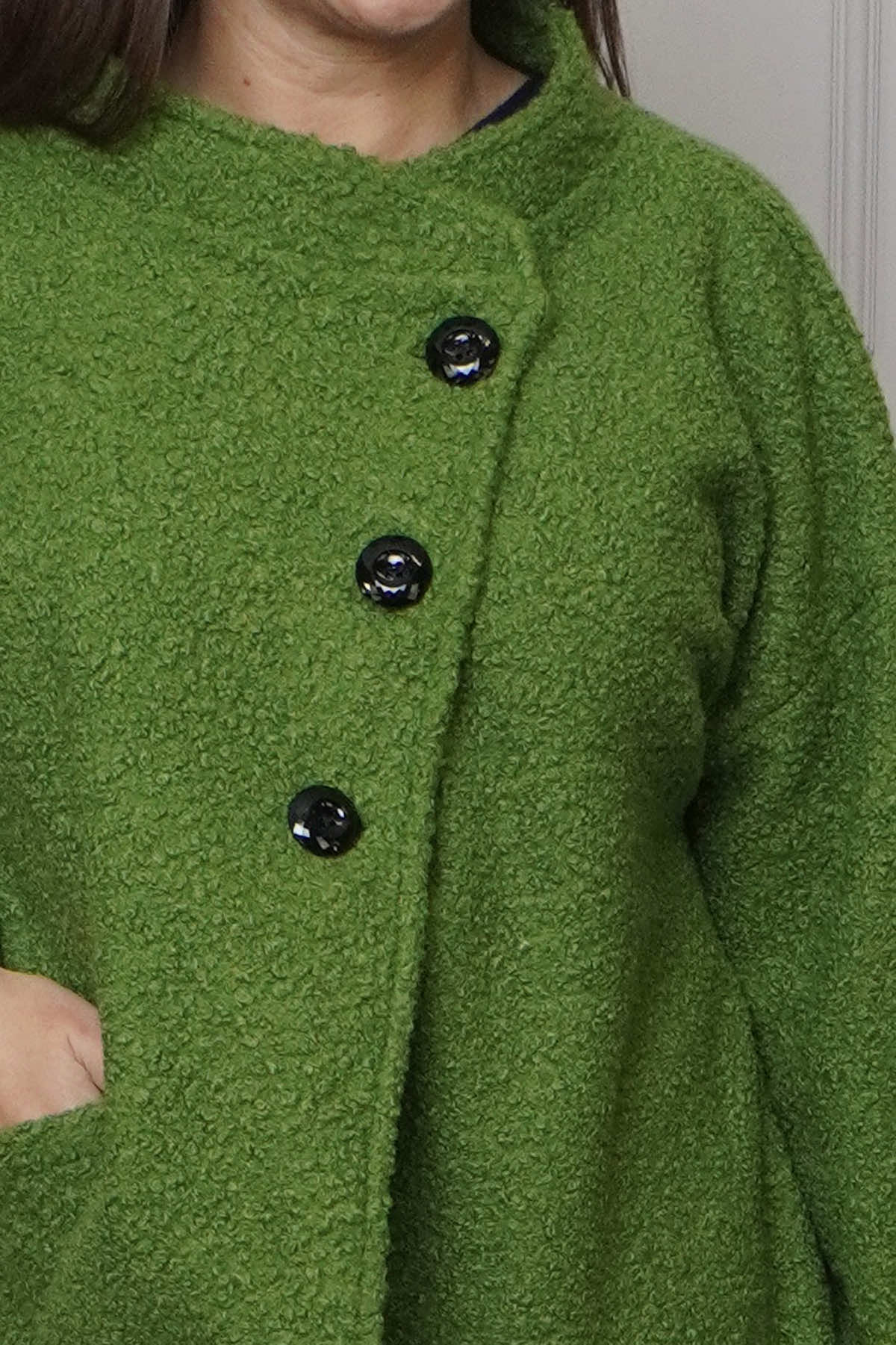 Shona Boucle Jacket Green
