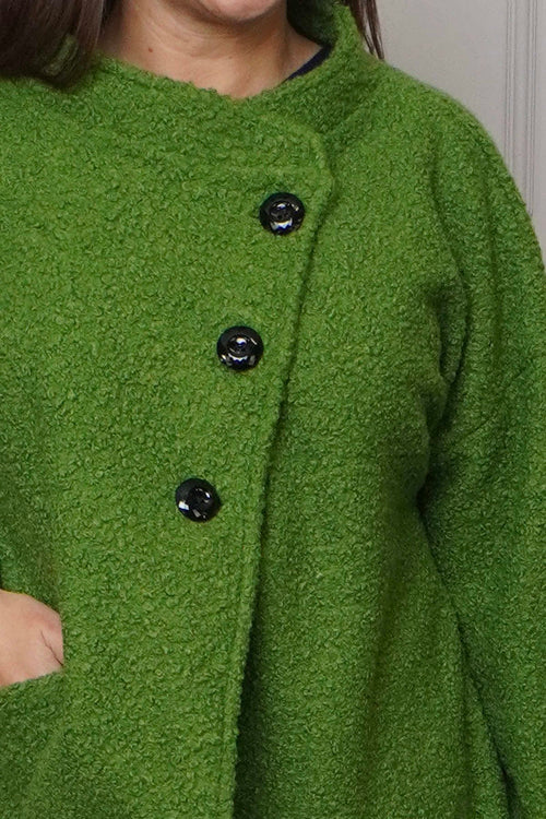 Shona Boucle Jacket Green - Image 3
