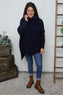 Shani Boucle Polo Knitted Jumper Navy