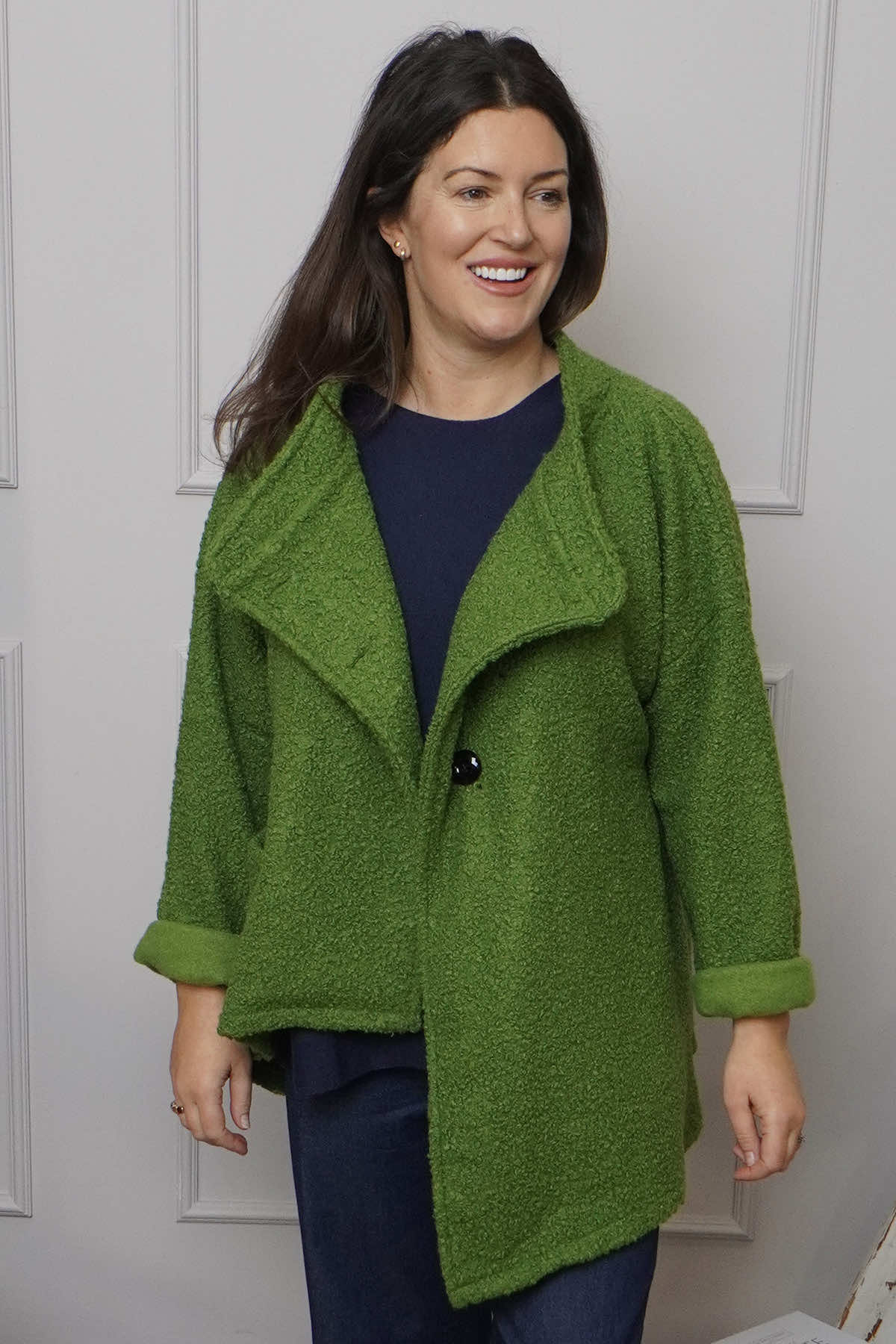 Shona Boucle Jacket Green