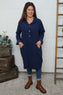 Lizzie Needlecord Button Tunic Navy