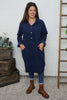 Lizzie Needlecord Button Tunic Navy