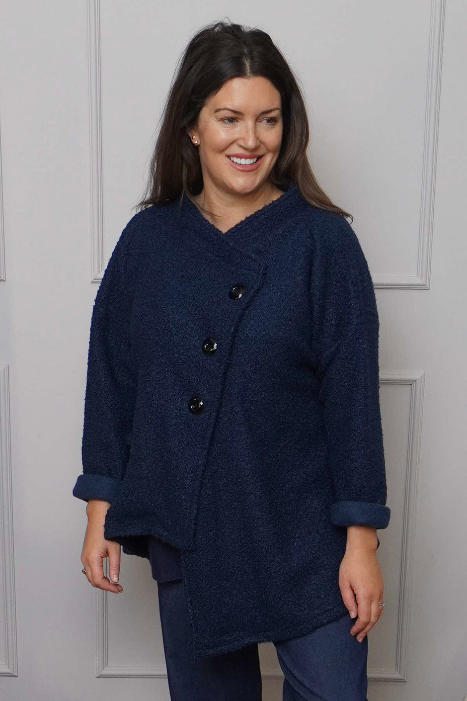 Shona Boucle Jacket Navy