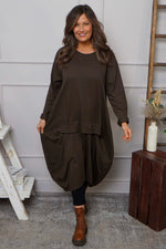 Lotus Cotton Dress Cocoa Cocoa - Lotus Cotton Dress Cocoa