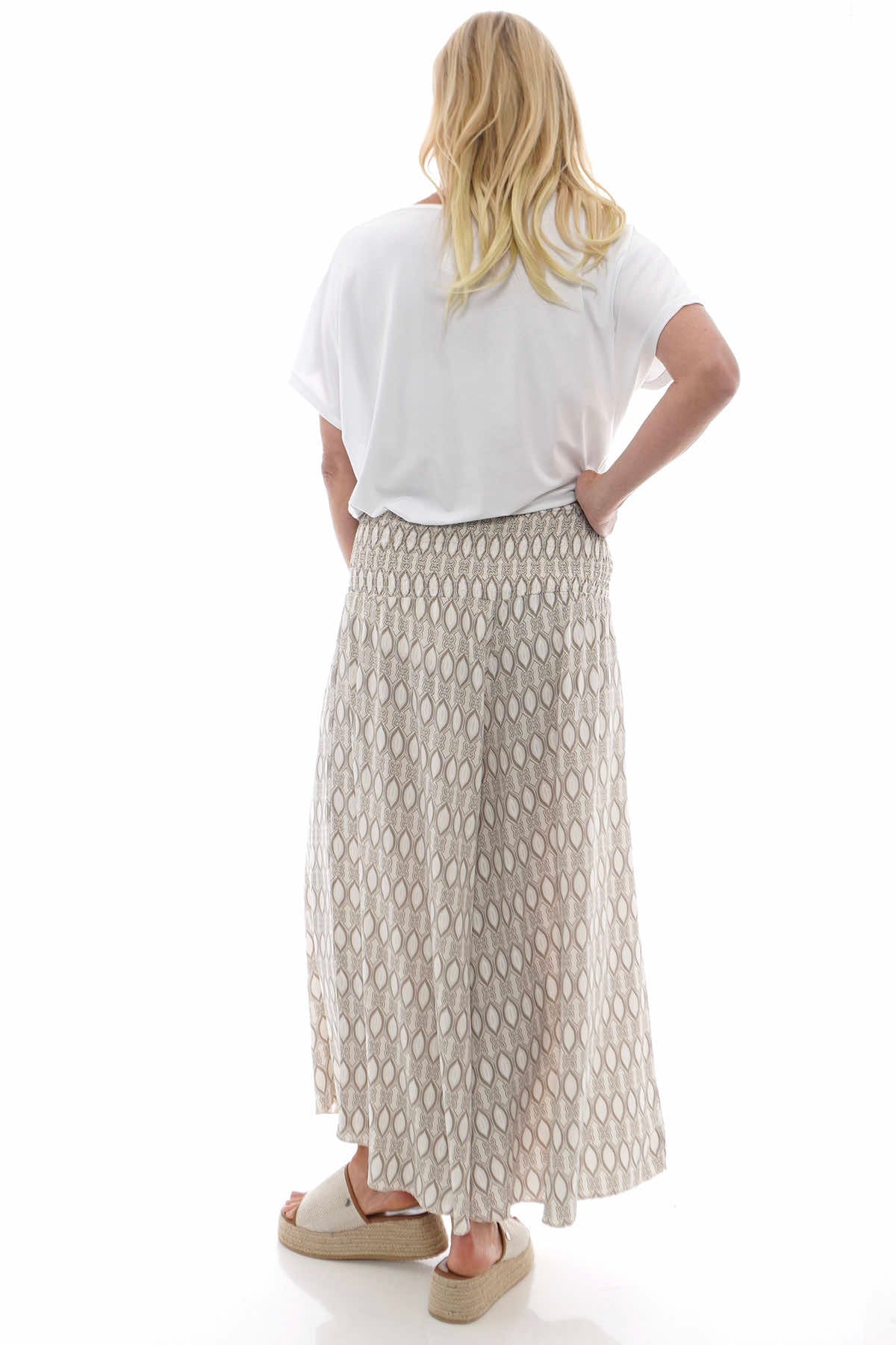Renelle Pattern Culottes Stone