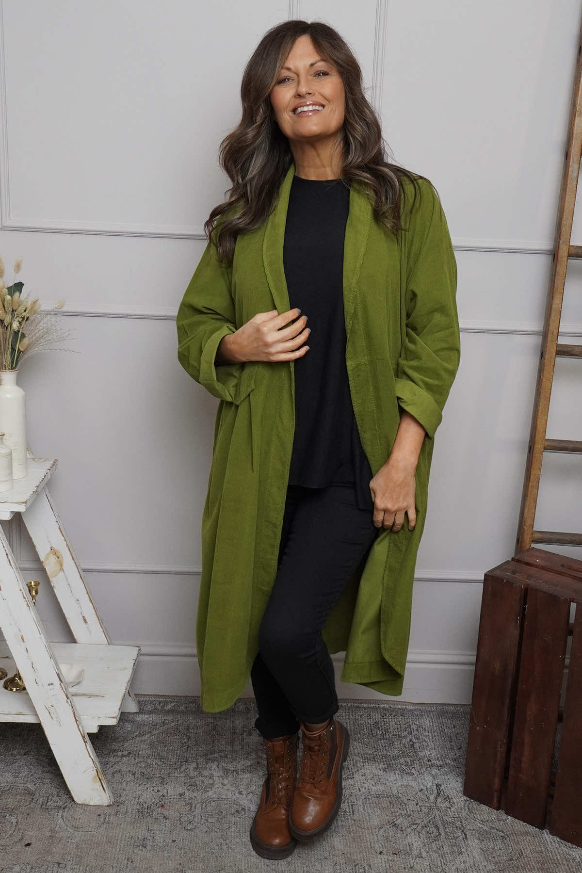 Kapri Needlecord Jacket Olive