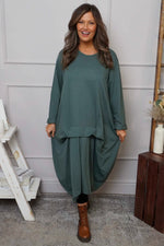 Lotus Cotton Dress Sage Green Khaki - Lotus Cotton Dress Sage Green