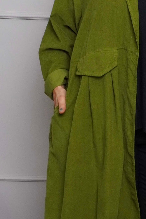 Kapri Needlecord Jacket Olive - Image 3