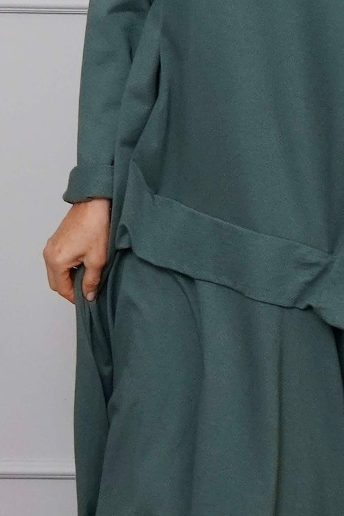Lotus Cotton Dress Sage Green - Image 3