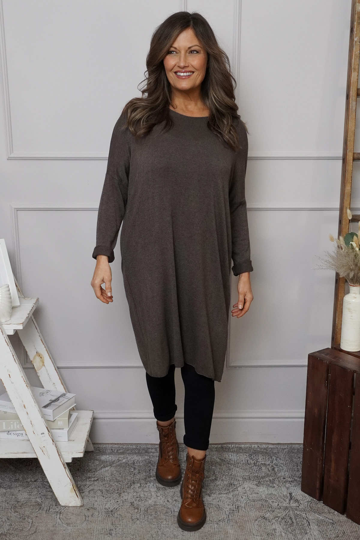 Maggie Knitted Tunic Cocoa