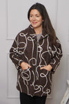 Olympia Embroidered Pattern Wool Jacket Cocoa
